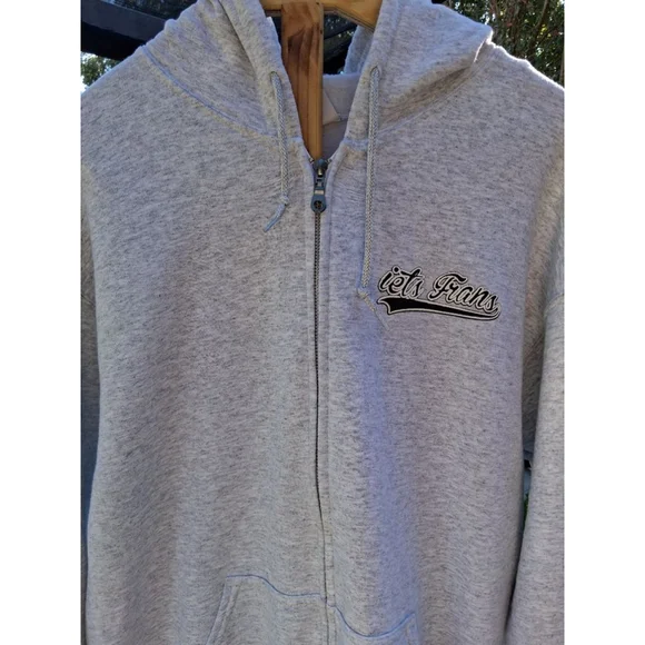Iets Frans...Script Unisex Gray Full-Zip Hoodie Sweatshirt M EUC - Picture 4 of 14